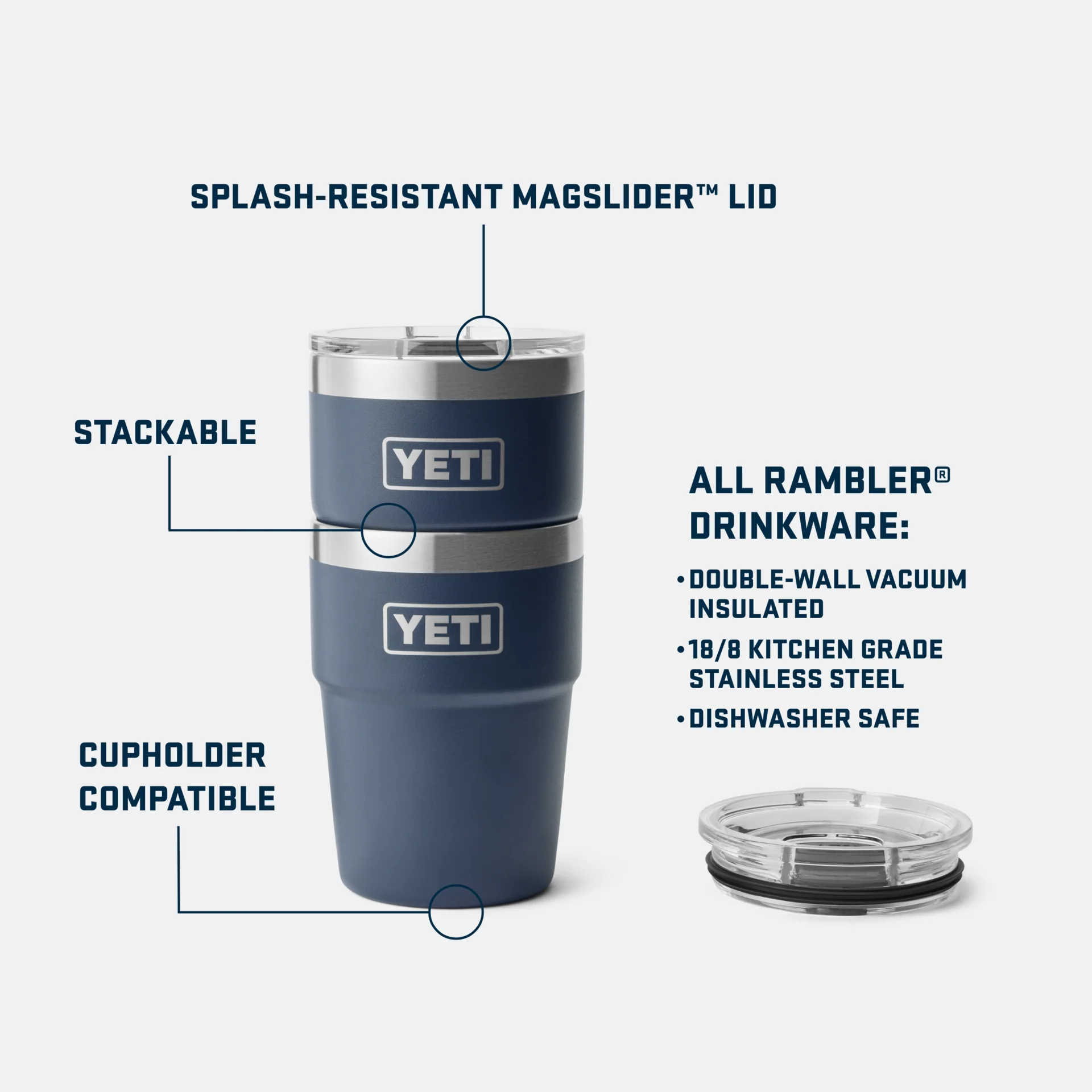 Rambler® 16 oz (473 ml) Stapelbare beker - Image 4