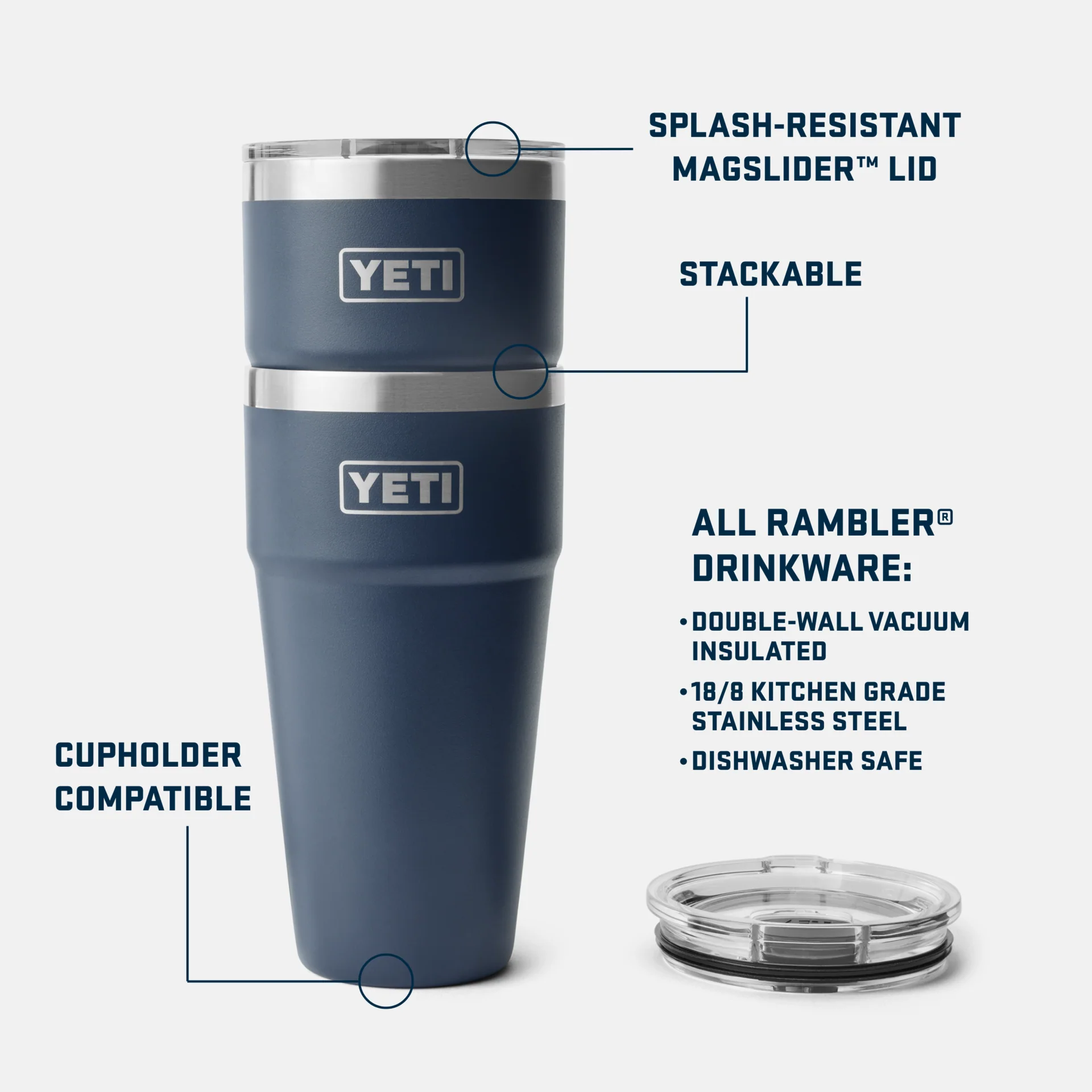 Rambler® 30 oz (887 ml) Stapelbare beker - Image 3